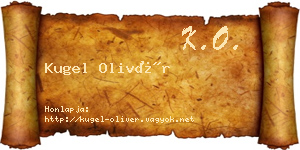 Kugel Olivér névjegykártya